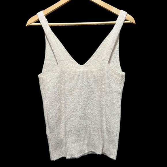 Joie NWT Cream Super Soft Ribbed Knit Tank Sweater Size Medium - Picture 7 of 12